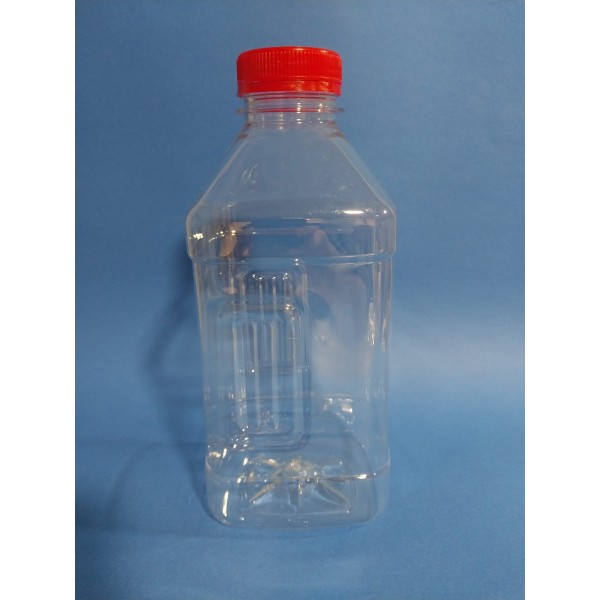 750 cc PLASTİK-PET KARE 38 MM AĞIZLI ŞİŞE-120 Lİ PAKETTE