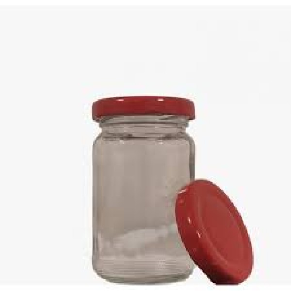 105 Cc. Cam Kavanoz - KIRMIZI Kapaklı - 138 Lİ Paket(ÜRÜN PAŞABAHÇE'DİR)