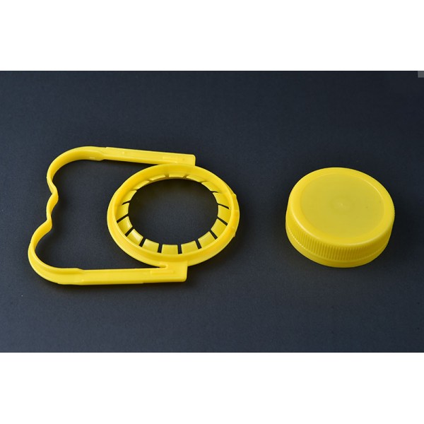48 MM SARI PLASTİK ŞİŞE KAPAK VE KULP TAKIMI-50 Lİ PAKETLERDE