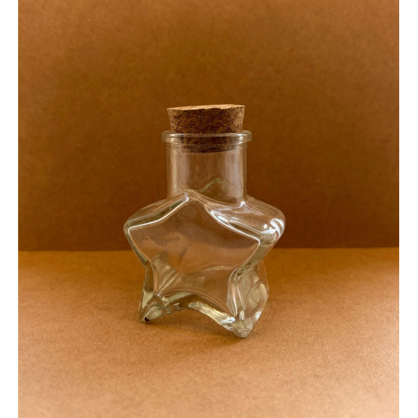 50 Cc. Mantar Tıpalı Yıldız Cam Şişe 
