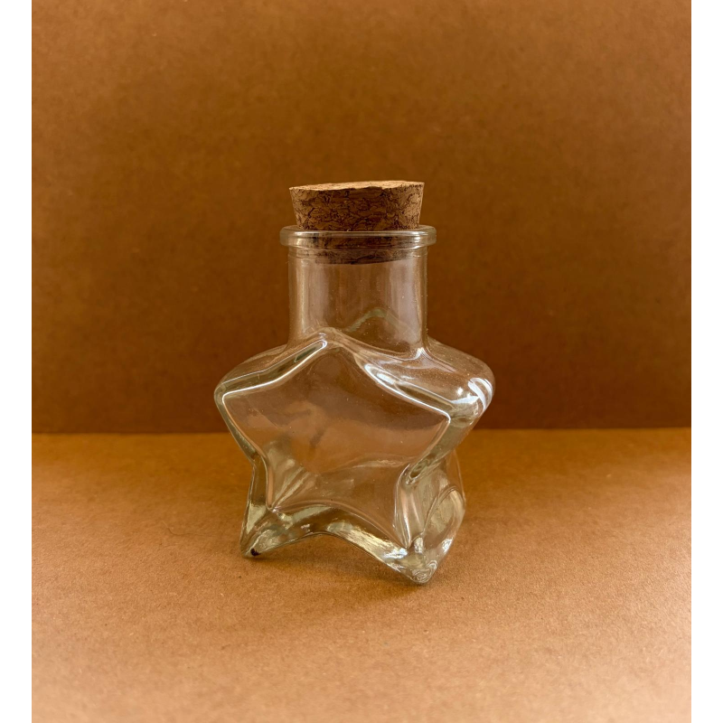 50 Cc. Mantar Tıpalı Yıldız Cam Şişe 