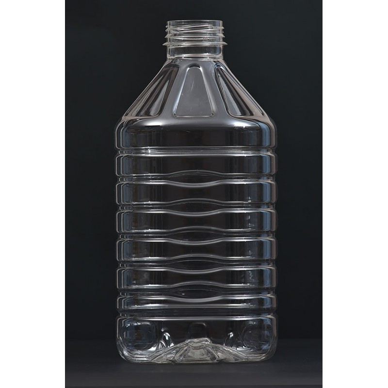 3 LİTRE PİRAMİT MODEL PLASTİK-PET SÜT-YAĞ-ŞALGAM ŞİŞESİ-KULP VE KAPAK DAHİL-36 LI PAKETTE