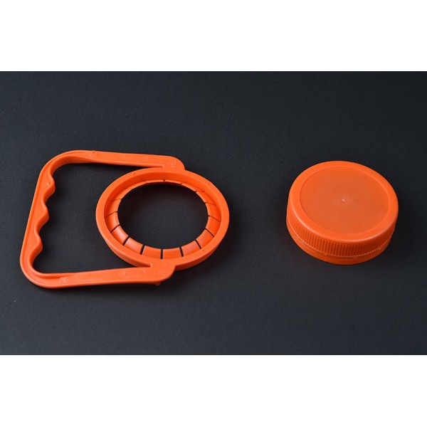 48 MM Turuncu PLASTİK ŞİŞE KAPAK VE KULP TAKIMI-50 Lİ PAKETLERDE