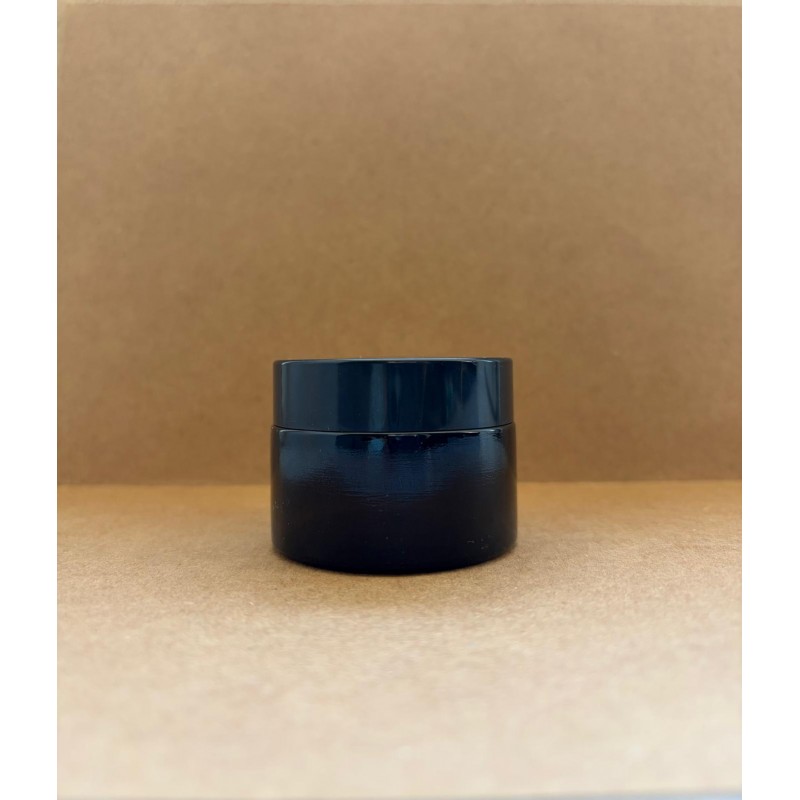 30 Cc. Siyah Cam Krem Kavanozu