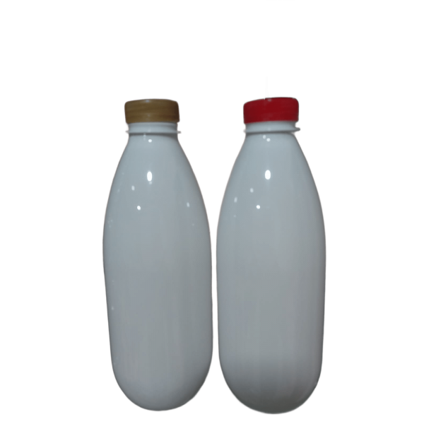1 Litre Orijinal Beyaz Plastik - Süt Ayran Şişesi (Pet Şişe) - Kapaklı - 90 Lı Paket