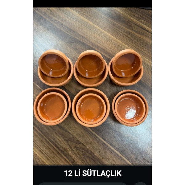 Sütlaç Kasesi Seti TOPRAK GUVEC 12 Lİ TAKIM