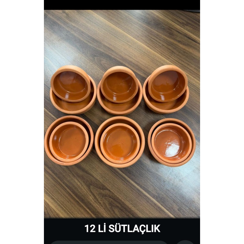 Sütlaç Kasesi Seti TOPRAK GUVEC 12 Lİ TAKIM