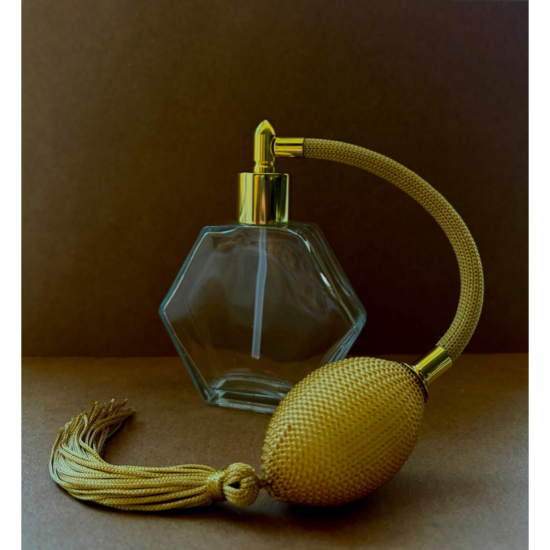 50 cc Sarı POMPALI Altıgen LÜX KOLONYA ŞİŞESİ